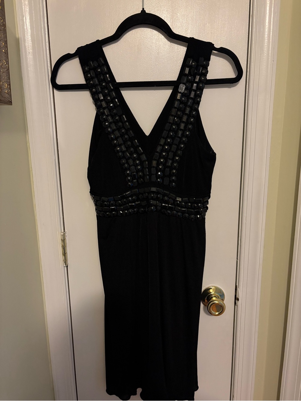 vintage beaded black dress